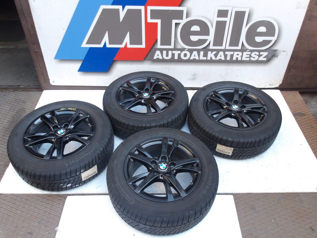 (ÁR/DB)[GYÁRI HASZNÁLT] BMW KERÉKSZETT &quot;Double Spoke 473&quot; + CONTINENTAL - CONTIWINTERCONTACT TS830P SSR téli gumi ('*'; RSC) | 205/60R16 96H | DOT 1719 5.83MM | 2-ES F45+LCI / F46+LCI |  (7Jx16 ET:52) | 36 11 6855082  1. kép